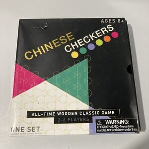 CHINESE CHECKERS GAME  All Time Wooden Classic Gift Pre Owned Never Used